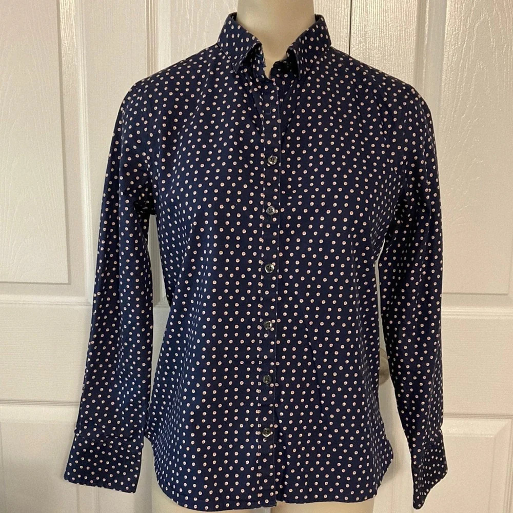 Lands’ End button down long sleeve top 4P